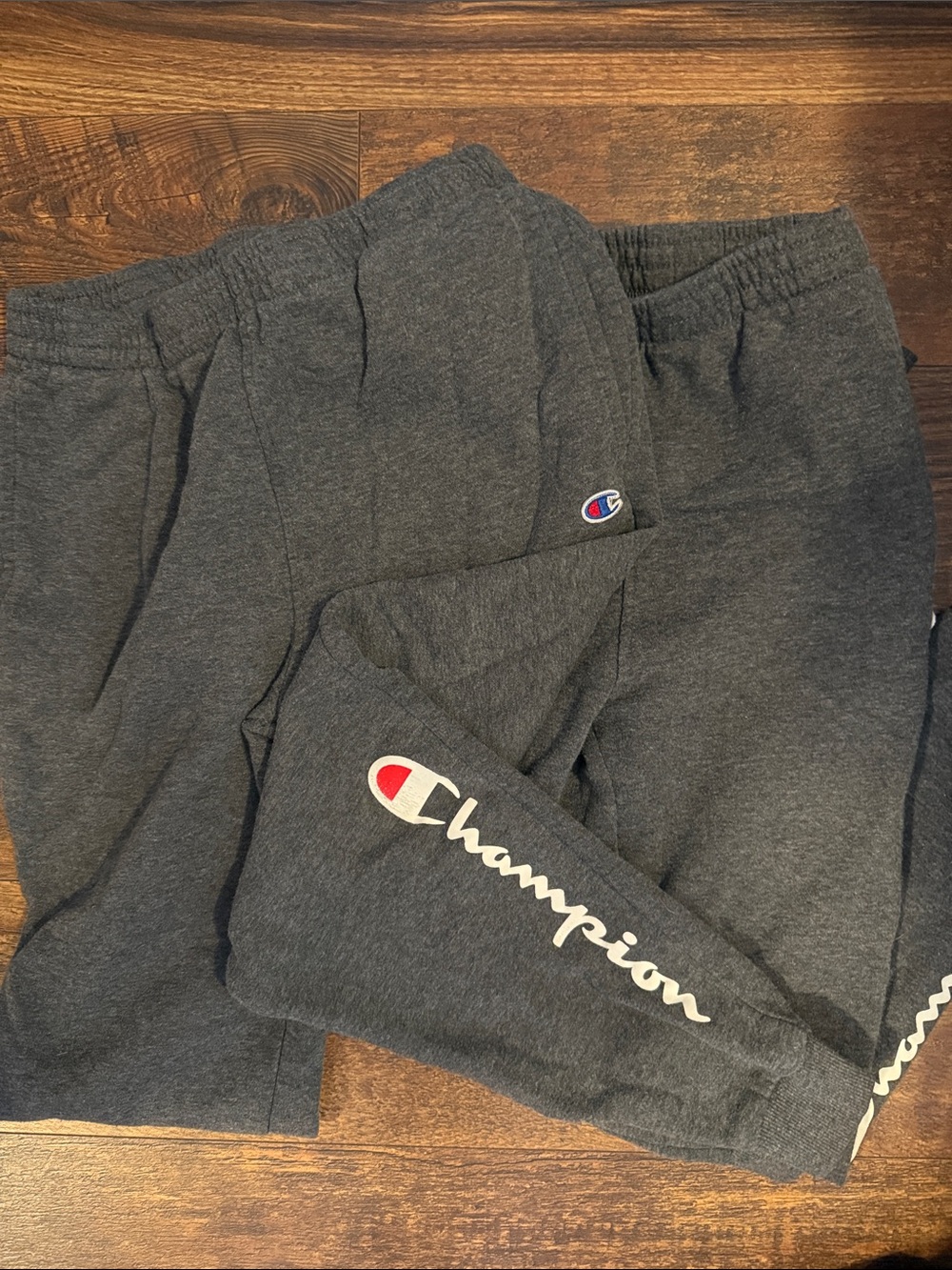 2 pack- Champion Kids Gray Logo Sweatpants - Dark Gray